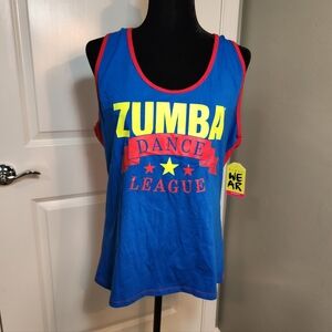 Blue & Red Zumba Dance League Tank Top